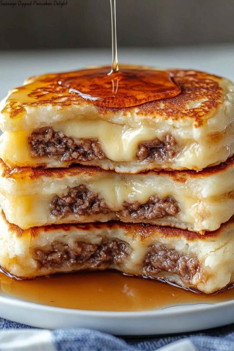 Sausage Dipped Pancakes Delight