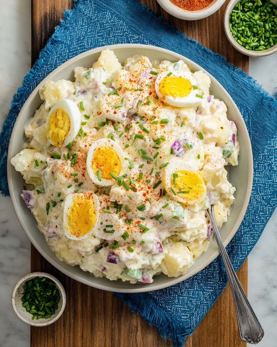 Southern Deviled Egg Potato Salad Recipe - Recipe Image