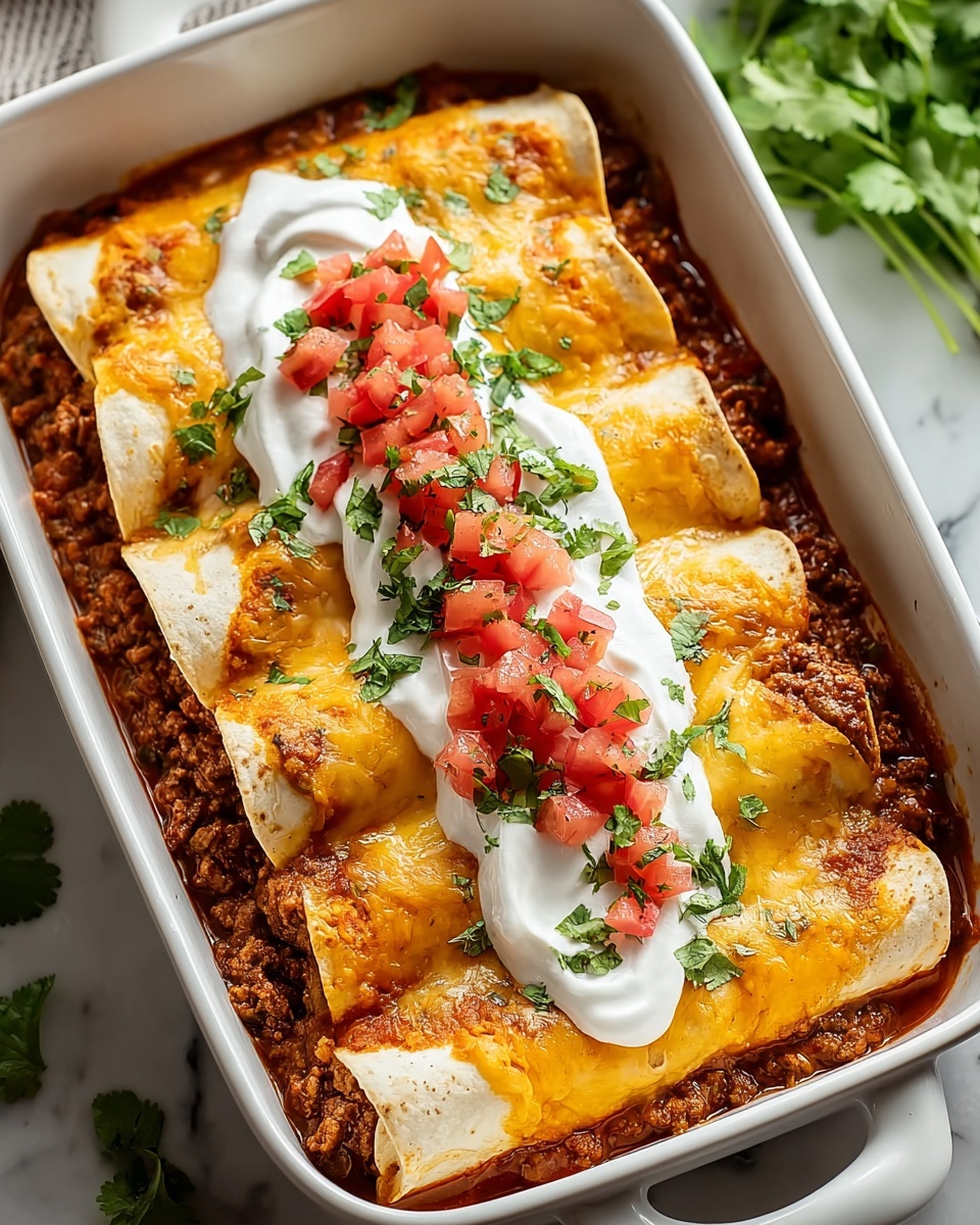 Easy Ground Beef Enchiladas Recipe