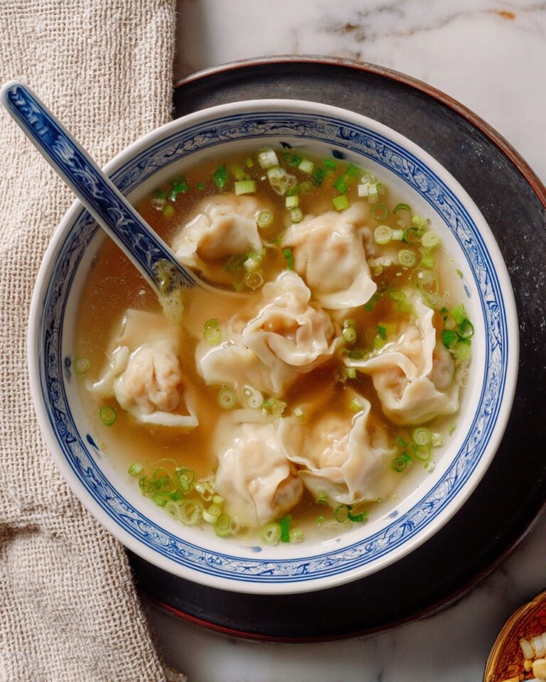 Chicken Wonton Soup with Shiitake and Napa Cabbage Recipe