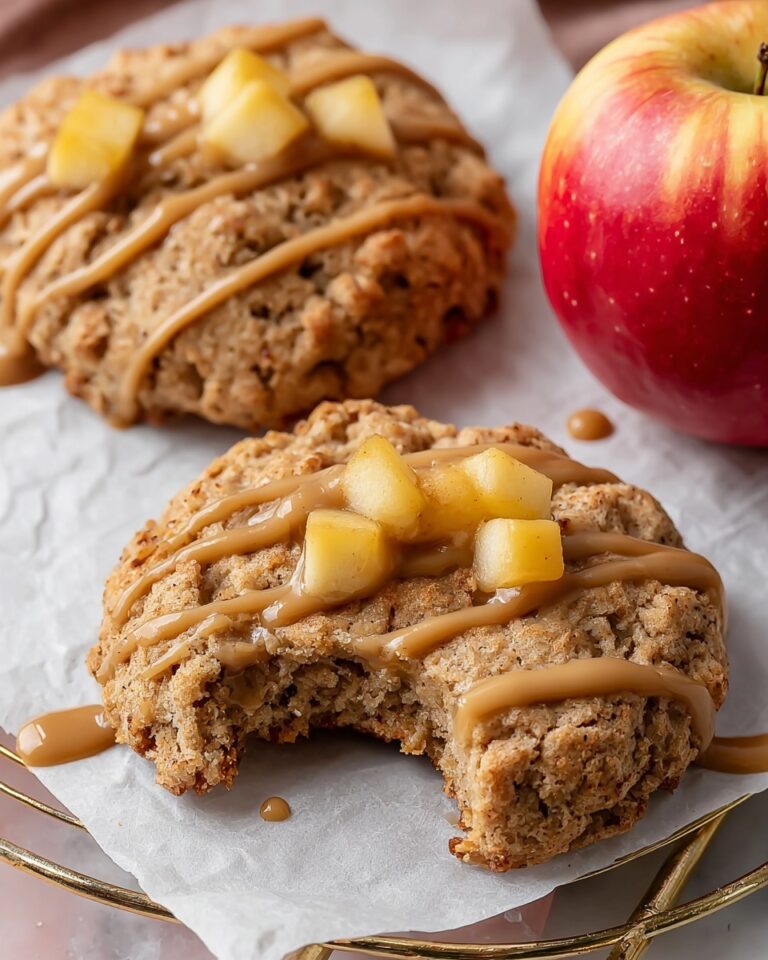 Caramel Apple Cookies with Salted Caramel Drizzle Recipe