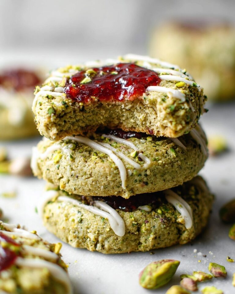 Pistachio & Cardamom Jam Thumbprint Cookies Recipe