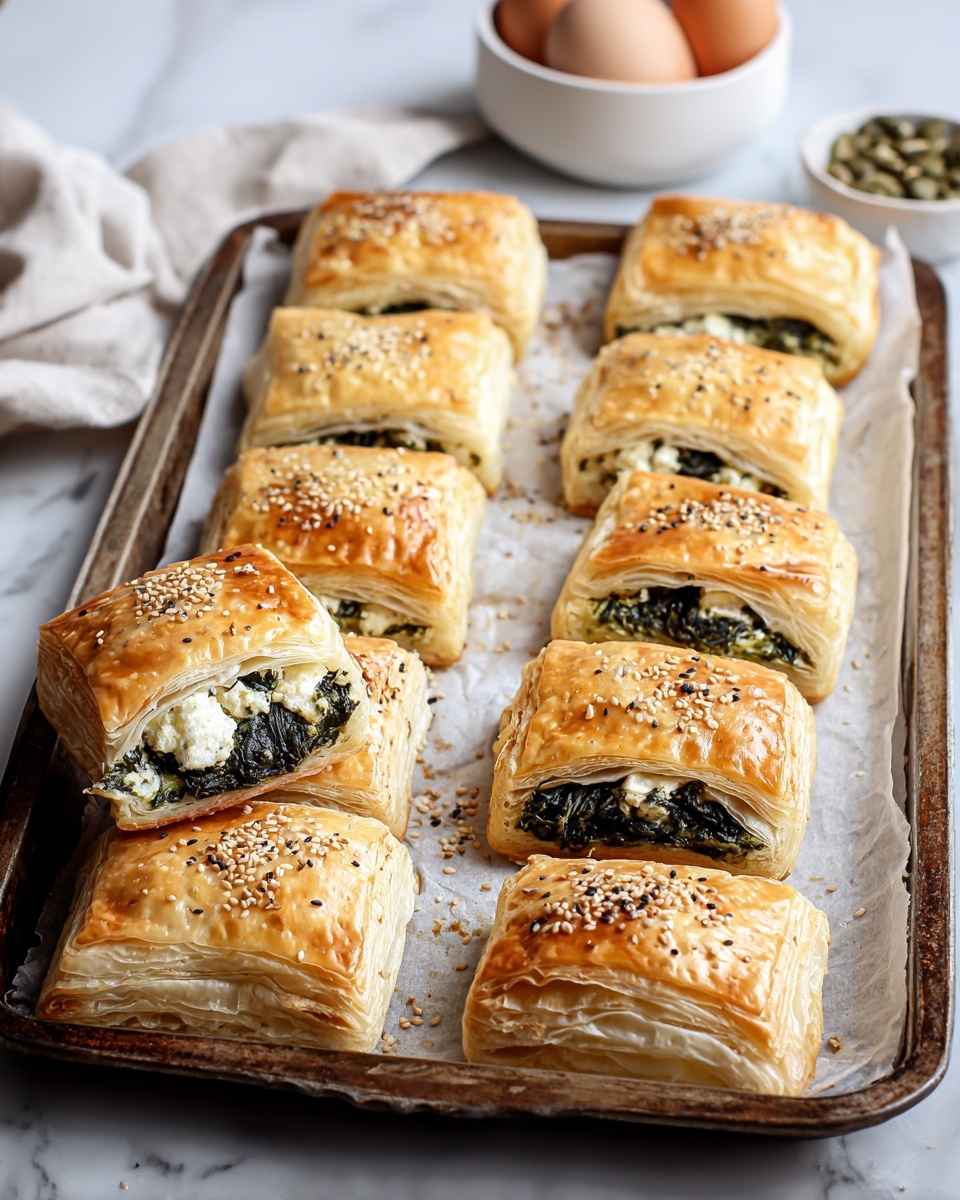 Spinach and Feta Puff Pastry Bites Recipe - Recipe Image