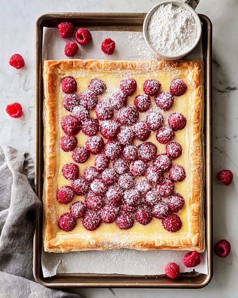 Raspberry Almond Puff Pastry Tart Recipe