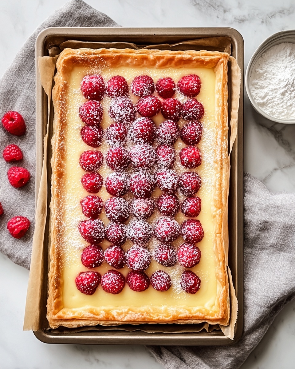Raspberry Almond Puff Pastry Tart Recipe - Recipe Image