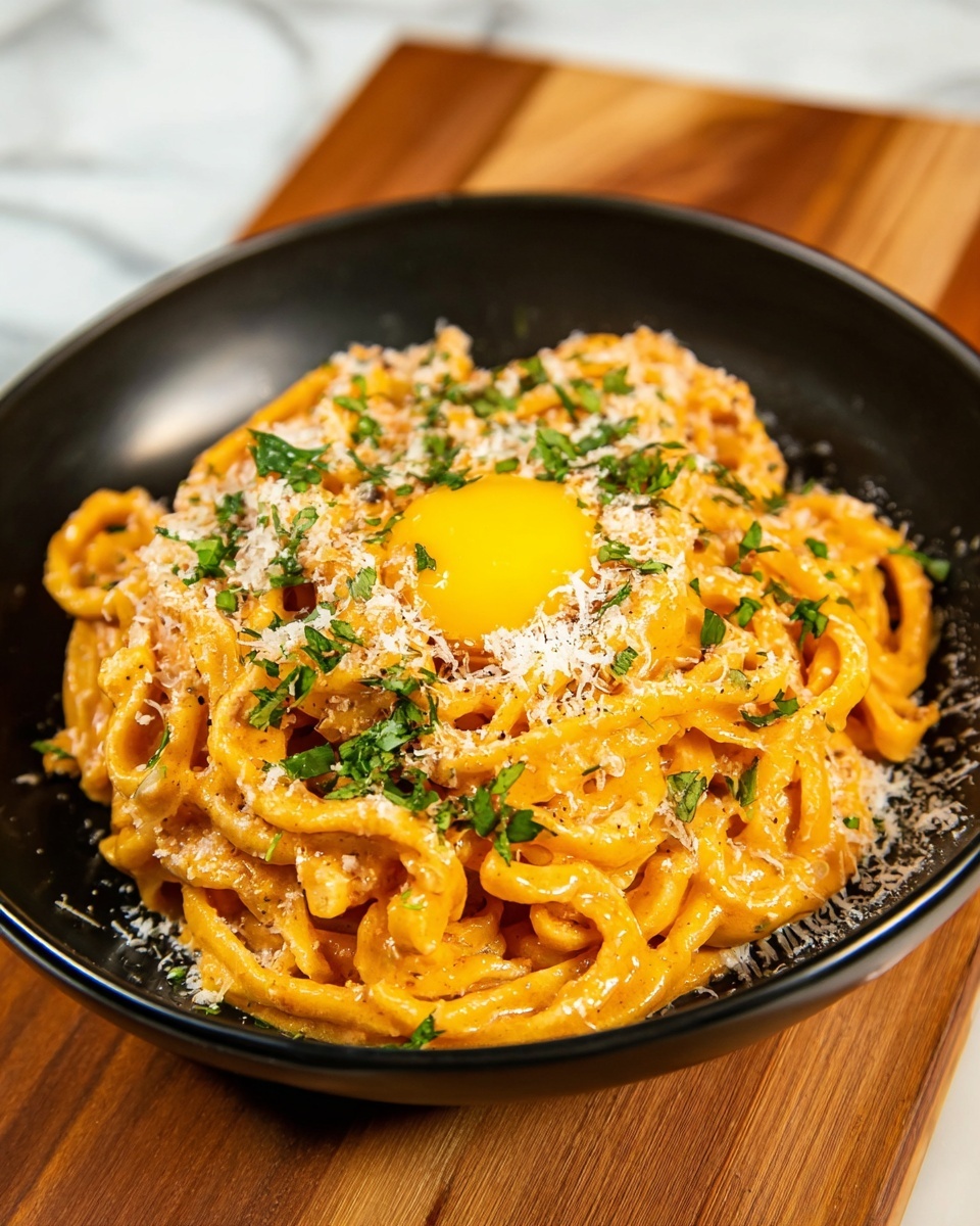 Creamy Gochujang Udon Noodles Recipe - Recipe Image