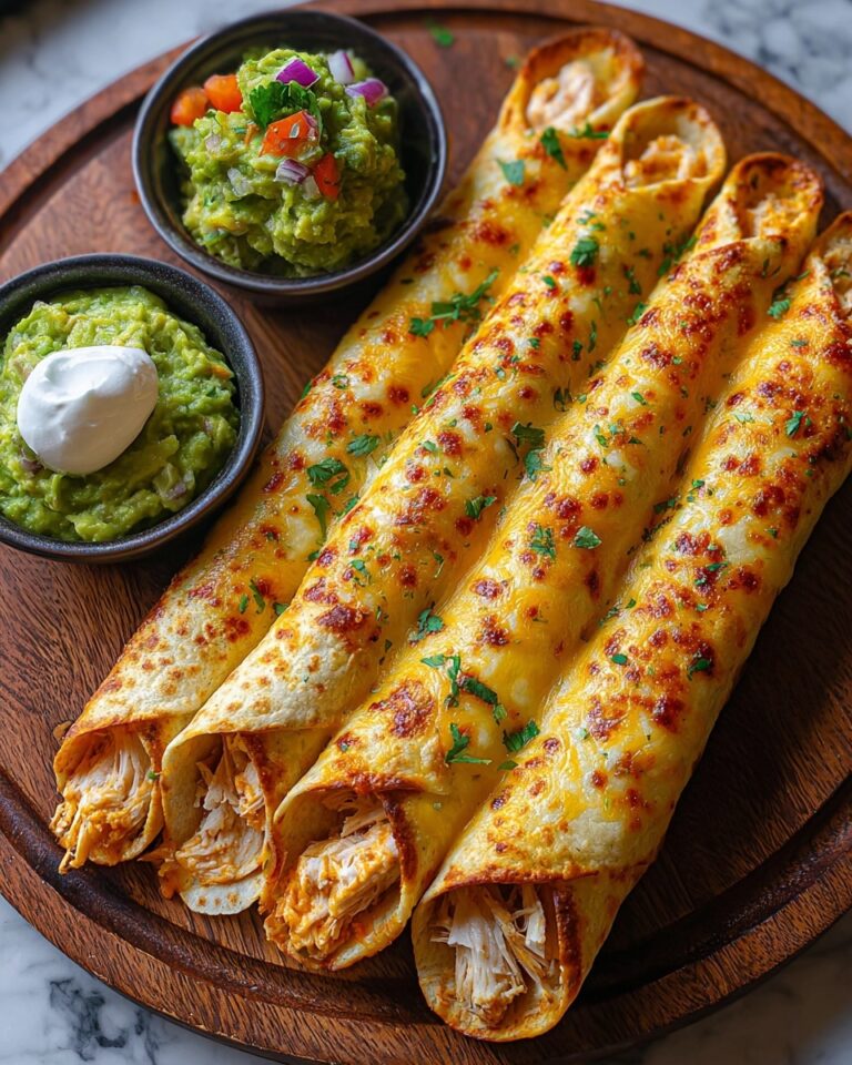 Crunchy Oven-Baked Chicken Taquitos Recipe