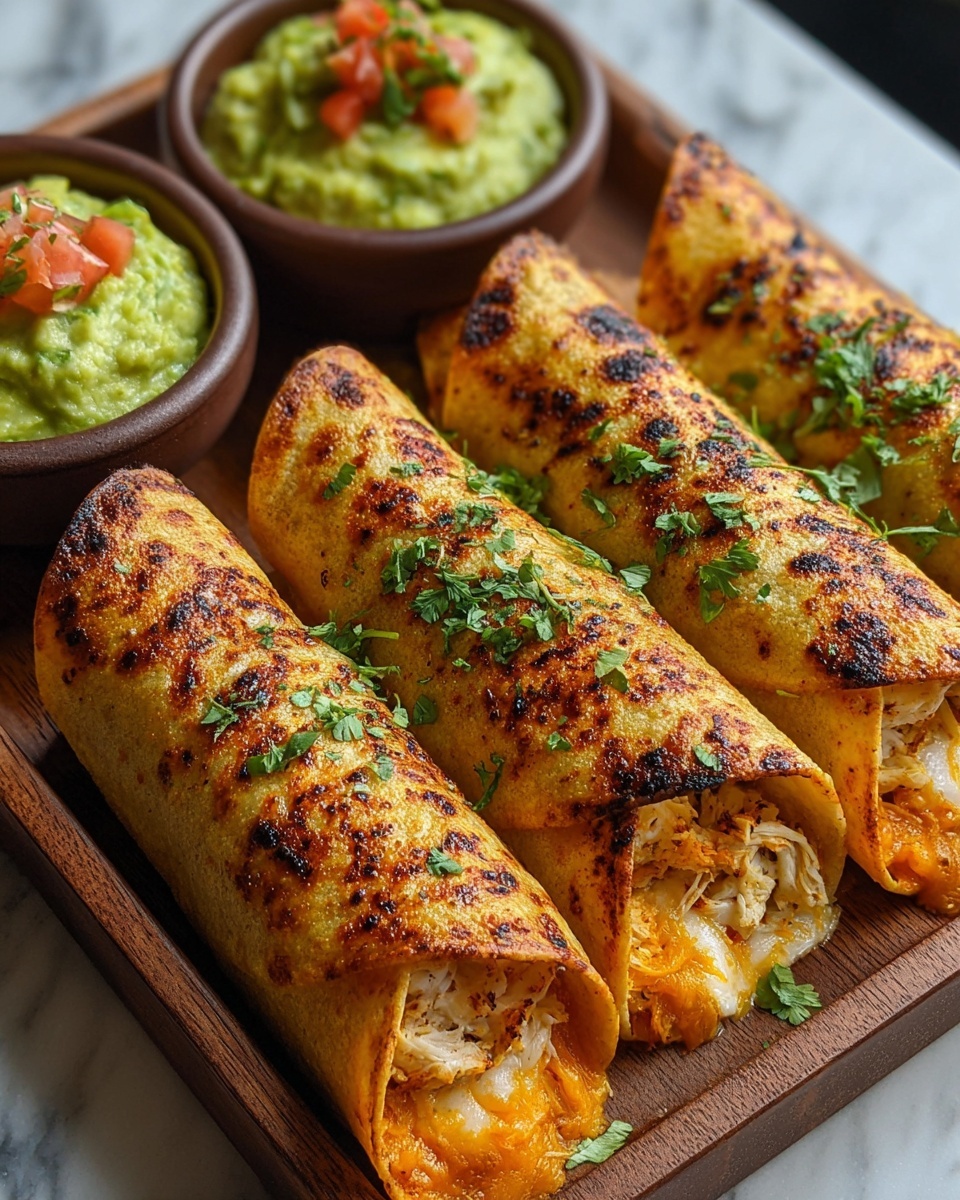 Crunchy Oven-Baked Chicken Taquitos Recipe - Recipe Image