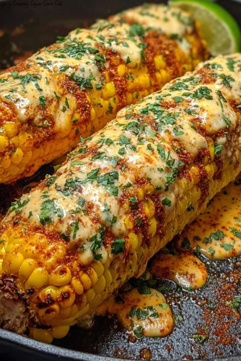 Spicy Creamy Cajun Corn Cob