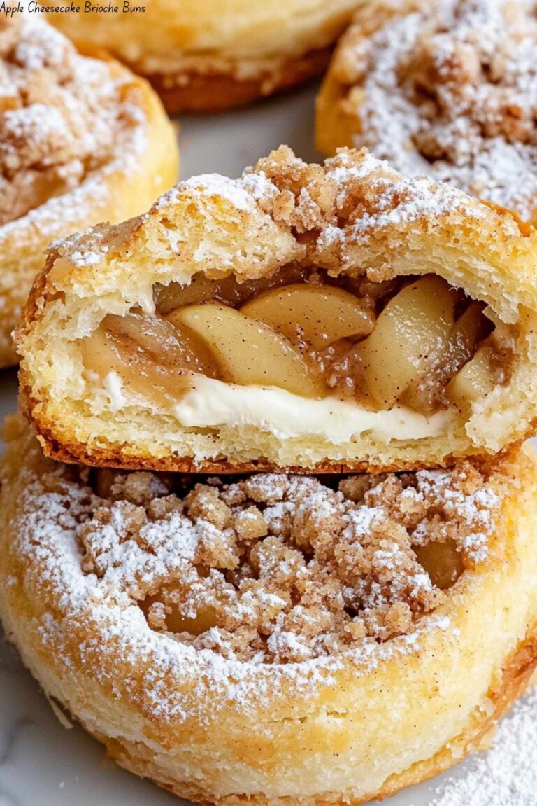 Apple Cheesecake Brioche Buns