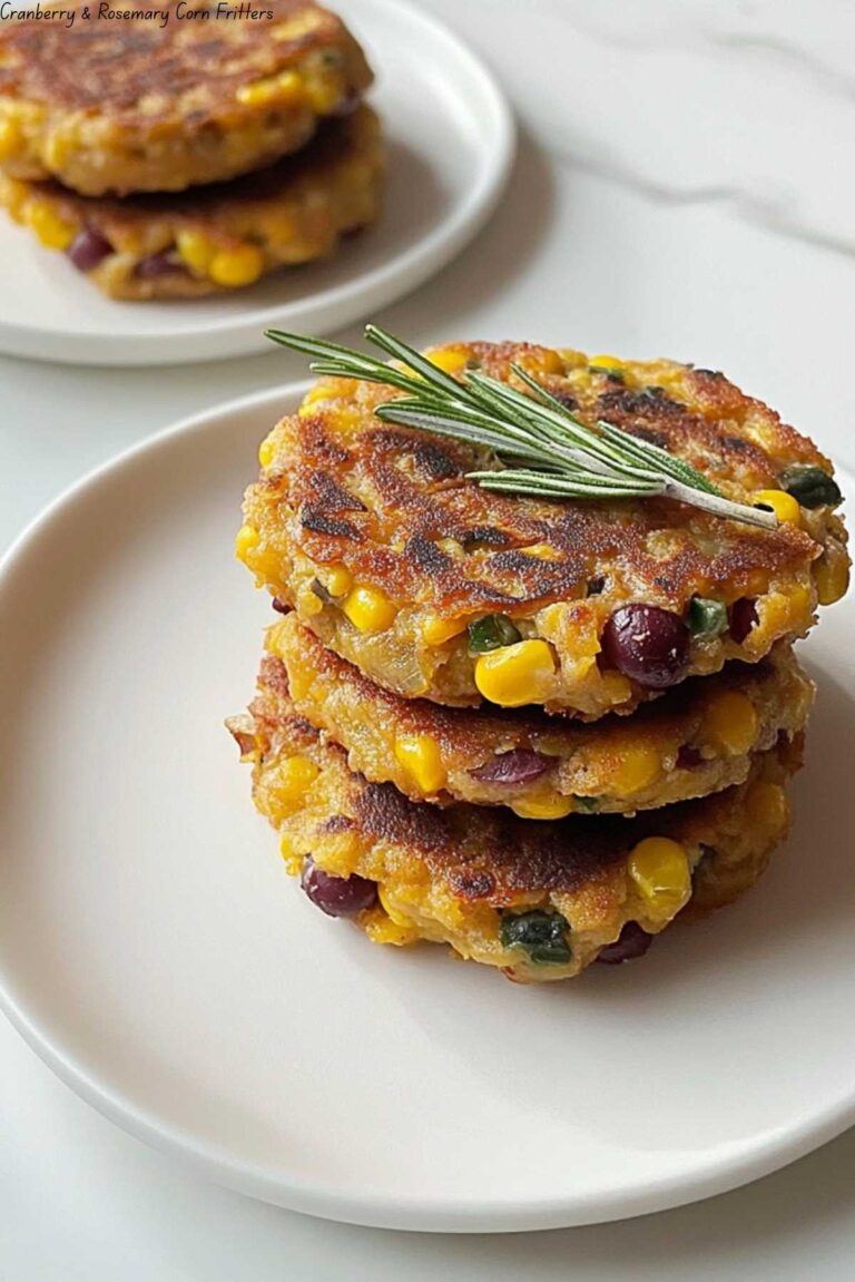 Cranberry & Rosemary Corn Fritters
