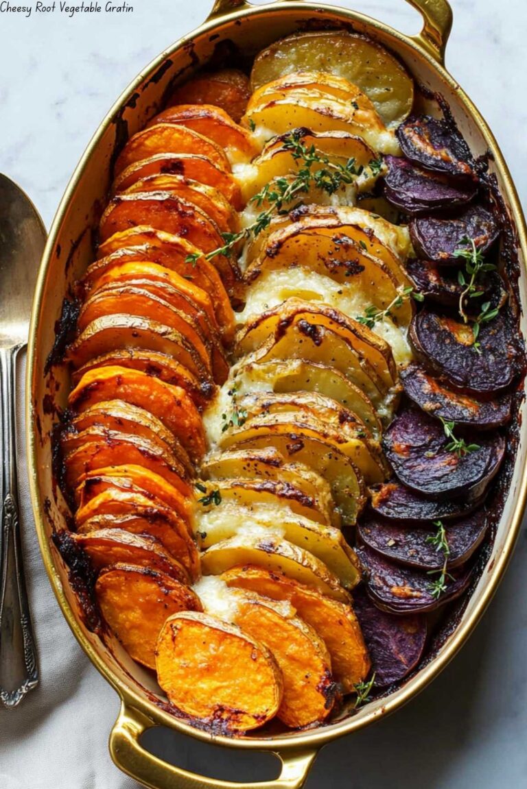 Cheesy Root Vegetable Gratin