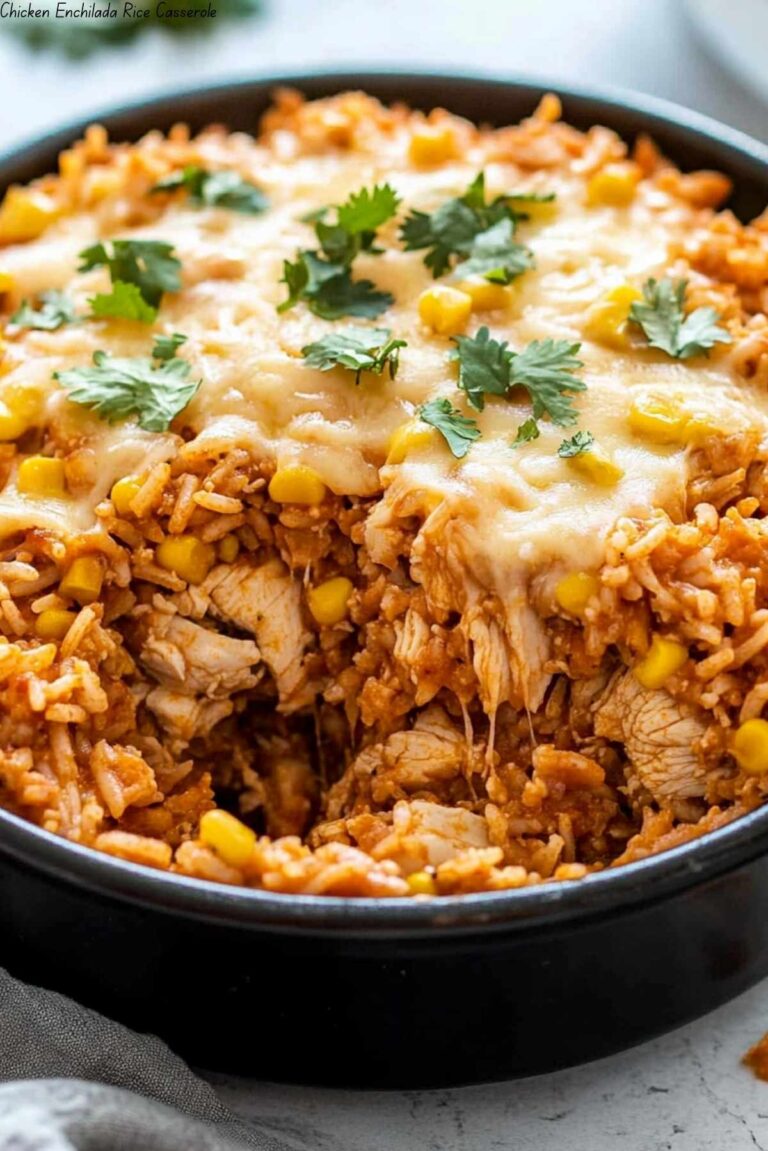Chicken Enchilada Rice Casserole