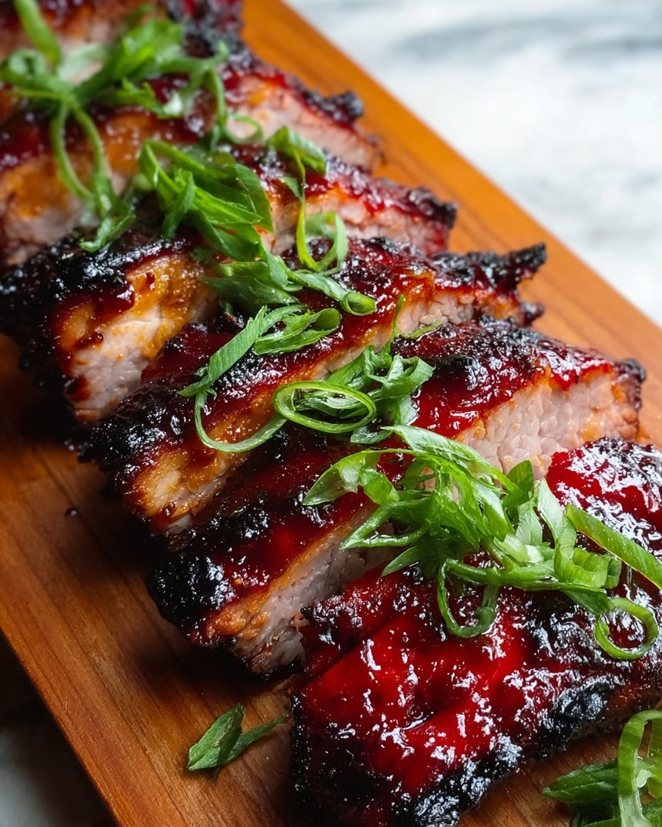 The image shows three pieces of glazed chicken thighs on a white foil-lined baking tray. Each chicken thigh is coated with a shiny, dark red-brown sauce that has charred black spots, showing where the sauce cooked and caramelized. The foil beneath them is stained with the sauce, creating splatters and smears of deep red and orange colors. The chicken has a moist texture with glossy highlights from the sauce. The background is a white marbled texture. photo taken with an iphone --ar 4:5 --v 7