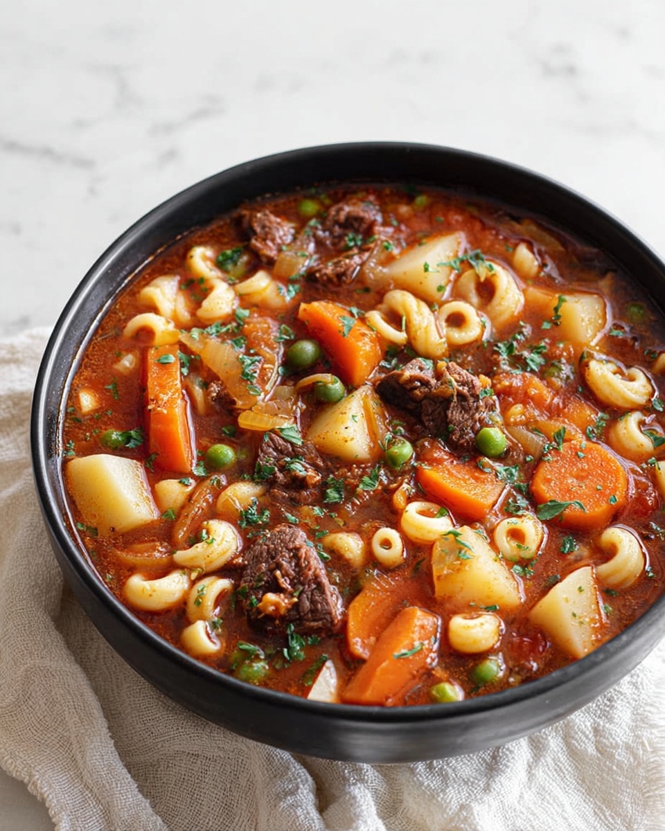 Easy Vegetable Beef Soup Recipe - Recipe Image