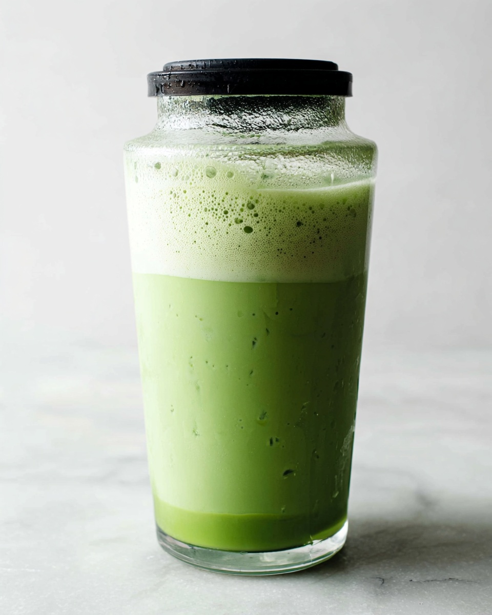 Creamy Iced Matcha Latte Recipe - Recipe Image