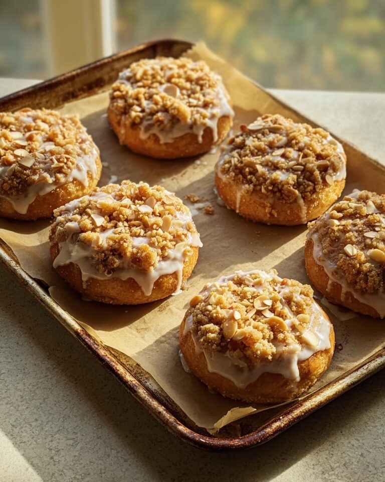 Apple Cheesecake Buns with Crumble Topping and Sweet Glaze Recipe