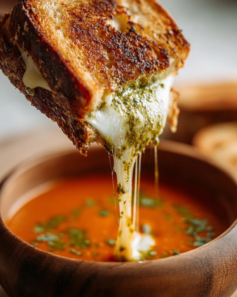 Sourdough Pesto Grilled Cheese with Bacon, Mozzarella, and Sun-Dried Tomatoes Recipe