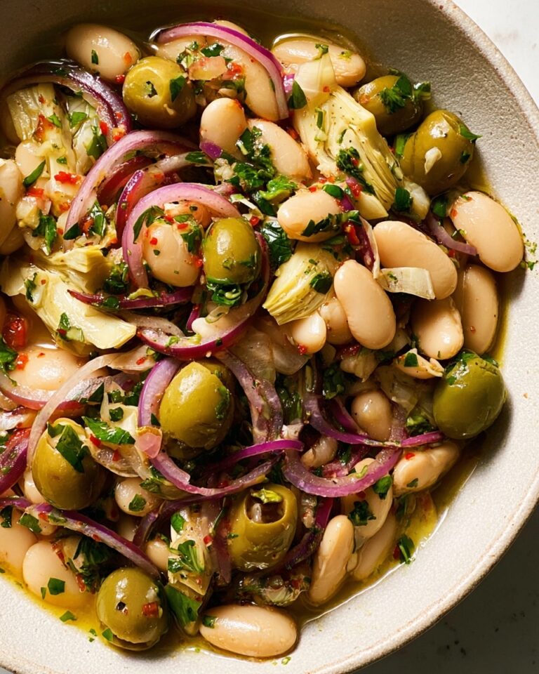 Marinated Butter Beans with Herbs, Roasted Red Pepper, and Spicy Lemon Dressing Recipe