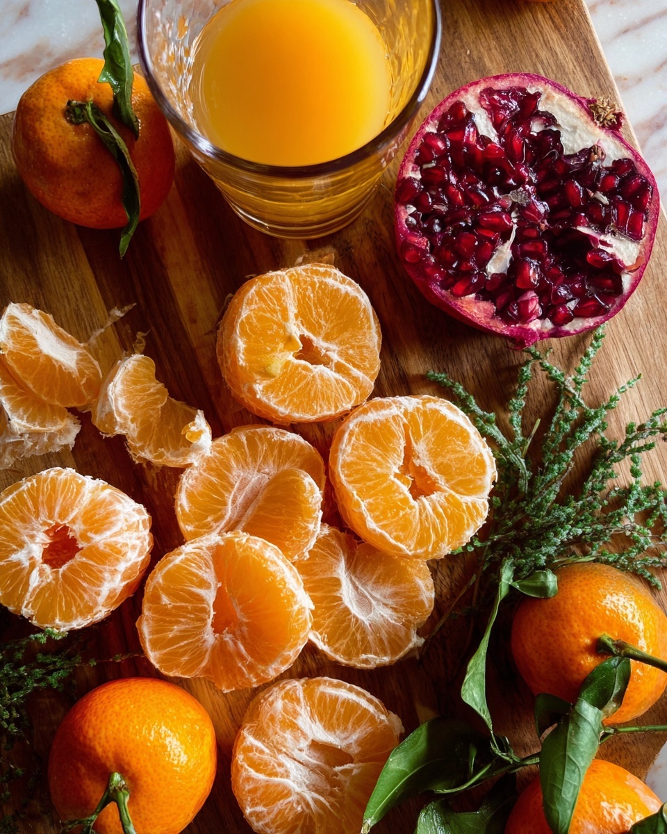 The image shows two clear glasses filled with a dark red drink, each about three-quarters full with textured bubbles inside. Both glasses have a rim coated in coarse brown sugar. The drinks are topped with ice, small red pomegranate seeds, a cinnamon stick, and some green herb leaves standing upright. The glasses sit on a dark tray sprinkled with white sugar or salt and scattered pomegranate seeds and star anise. The background has blurred lights and soft decorations with a white marbled texture beneath. photo taken with an iphone --ar 4:5 --v 7