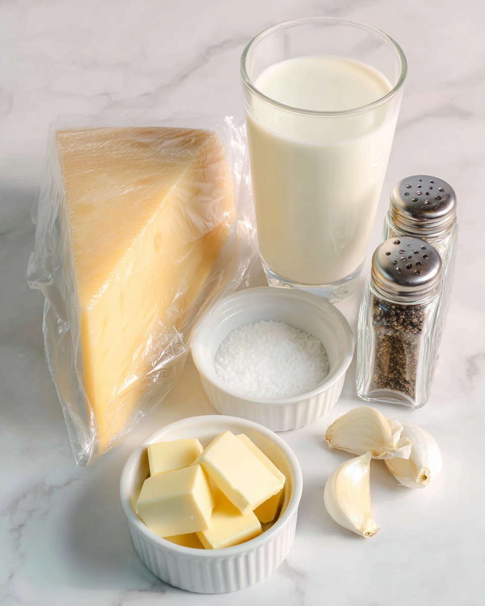 A close-up view of a smooth, thick white sauce with tiny black pepper flakes spread evenly throughout. The sauce fills a deep white bowl with a subtle black rim, and a wooden spoon is held above it by a woman's hand, dripping sauce back into the bowl. The surface below is a white marbled texture. The sauce's texture looks creamy and slightly glossy with a few small bubbles. photo taken with an iphone --ar 4:5 --v 7