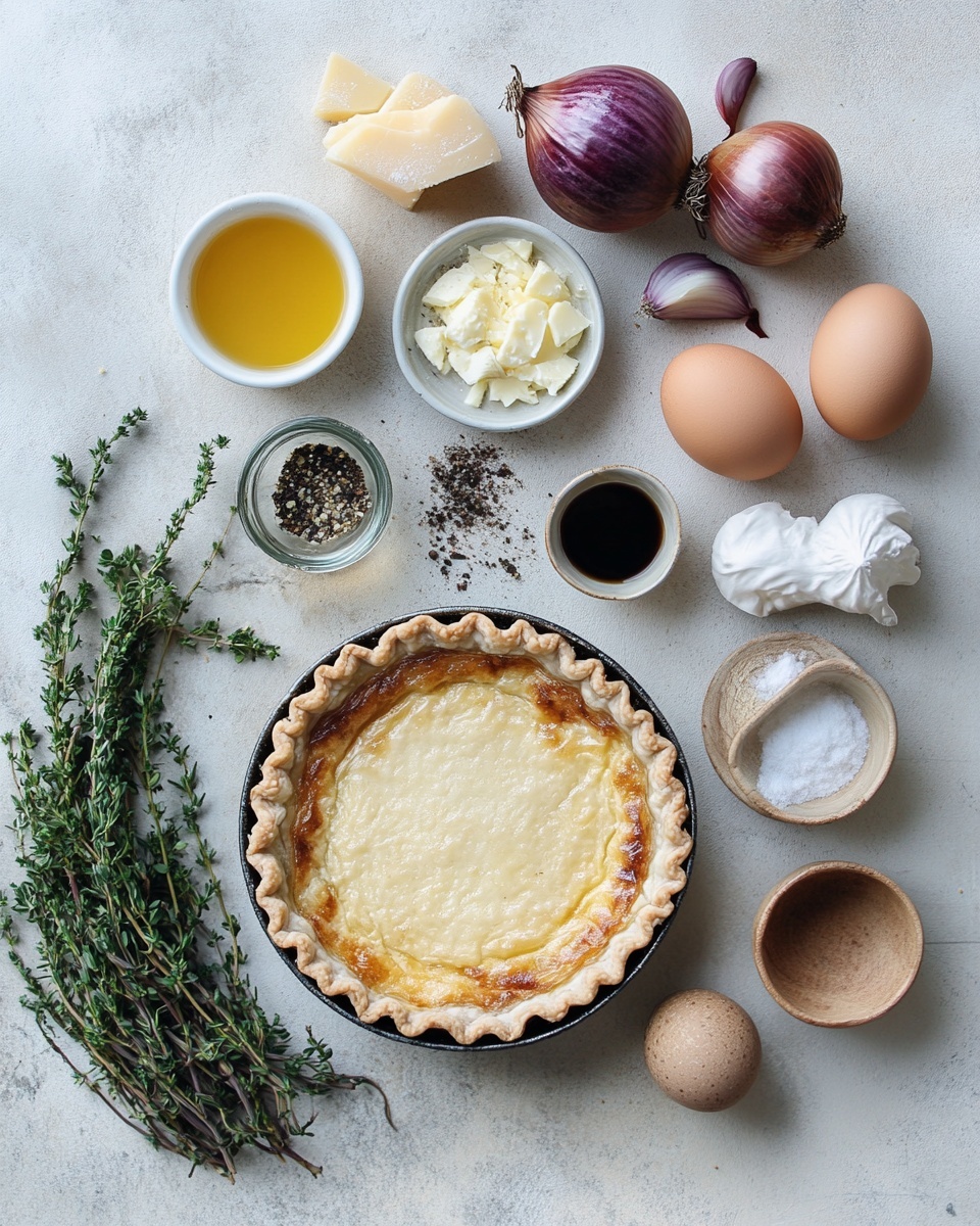 Cozy Christmas Caramelized Onion Quiche Recipe - Recipe Image