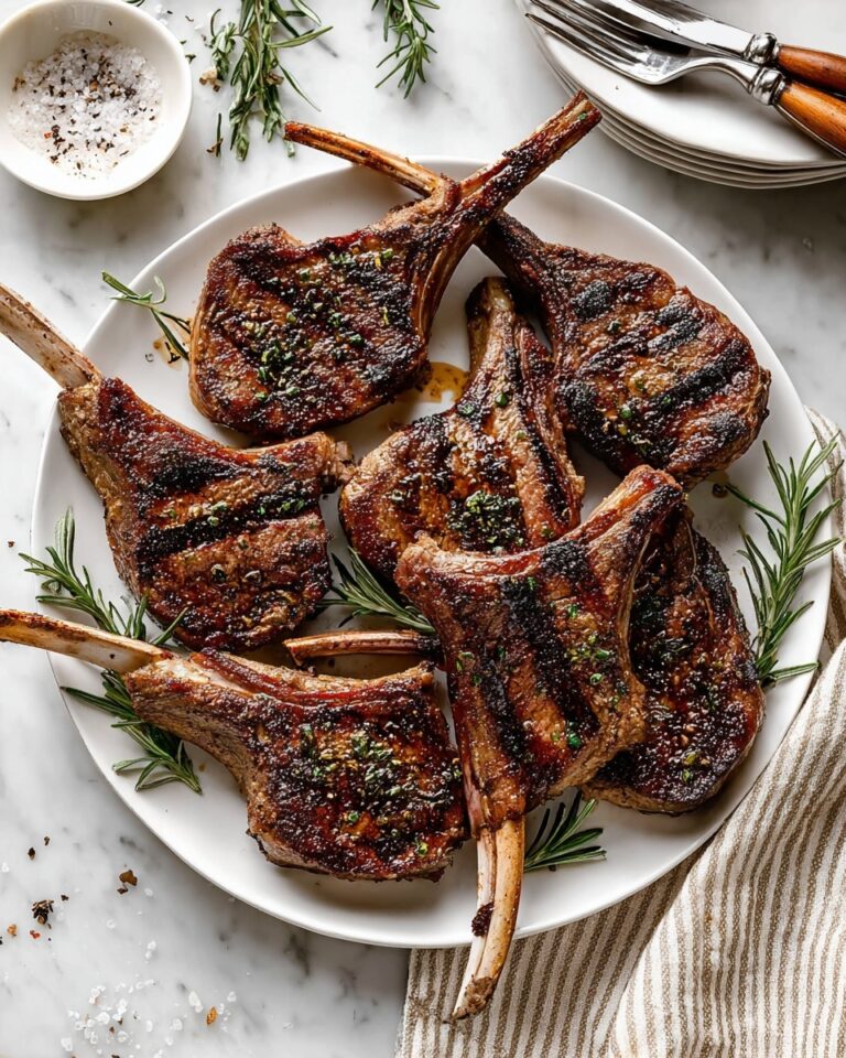 Garlic Rosemary Grilled Lamb Chops for Christmas Dinner Recipe
