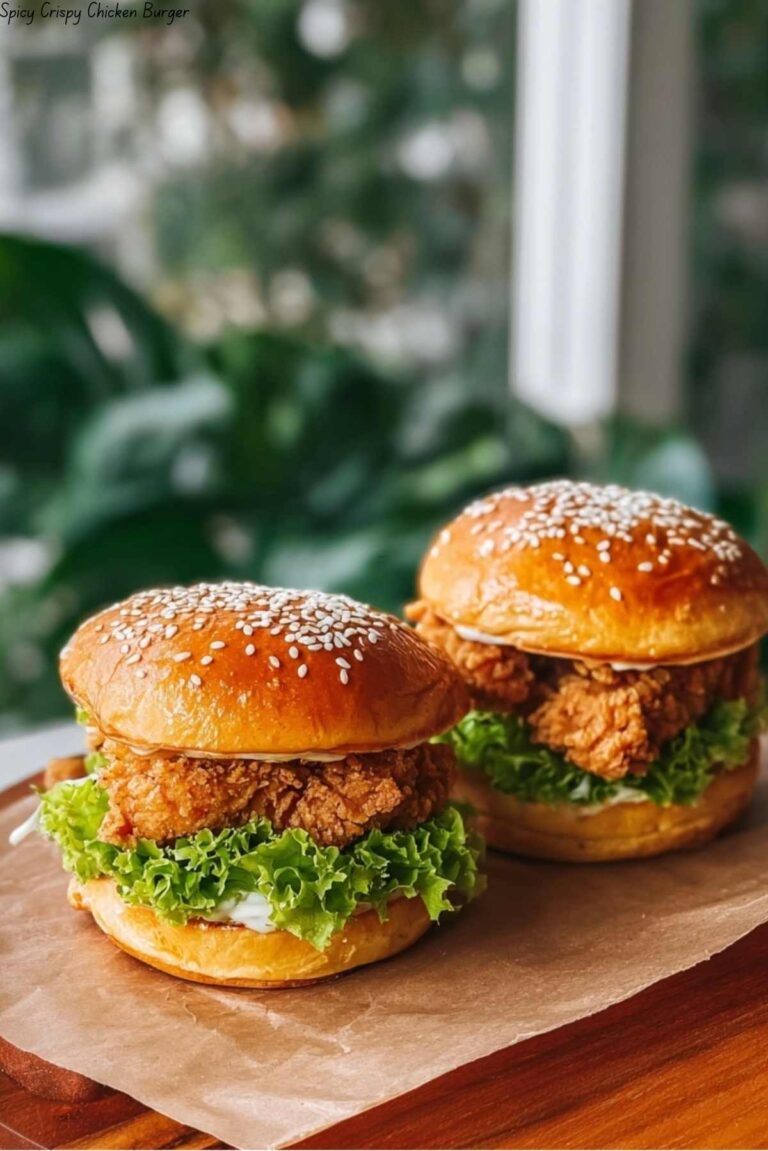Spicy Crispy Chicken Burger (Chicken Sandwich) Recipe