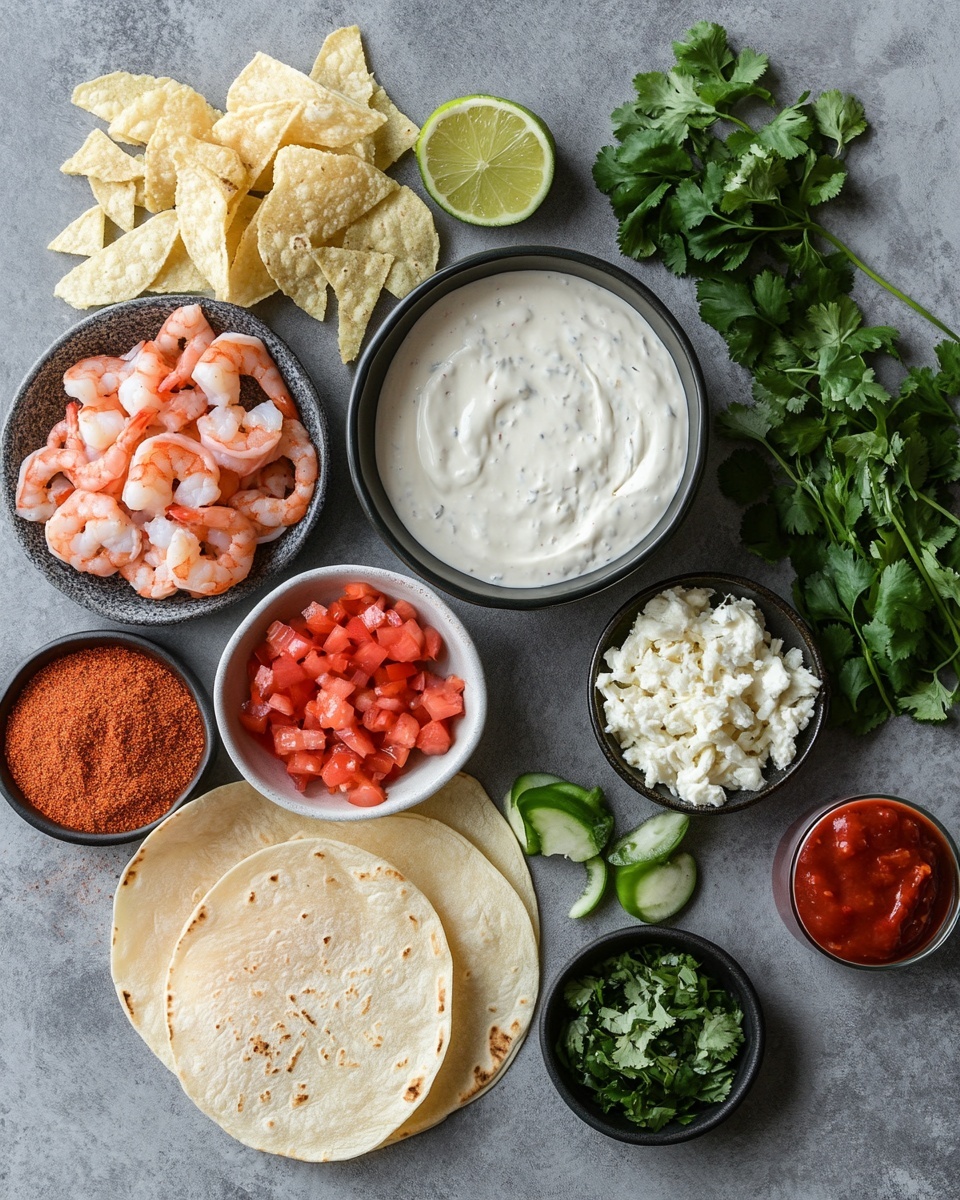 The image shows a stack of seven rolled crepes filled with a creamy mixture and small, pink shrimp pieces visible inside each roll. The crepes have a light golden brown color with slight browning spots, giving a soft and tender look. Small green parsley leaves are scattered on top and around the stack for decoration. The crepes sit on a white plate placed on a white marbled surface, with a light sauce partially covering the bottom crepes. The overall look is warm, creamy, and fresh with soft textures and light colors photo taken with an iphone --ar 4:5 --v 7