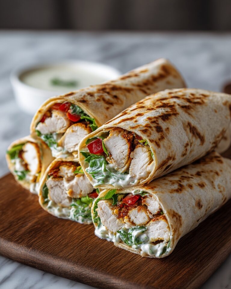 Crispy Air Fryer Chicken & Mozzarella Wraps Recipe