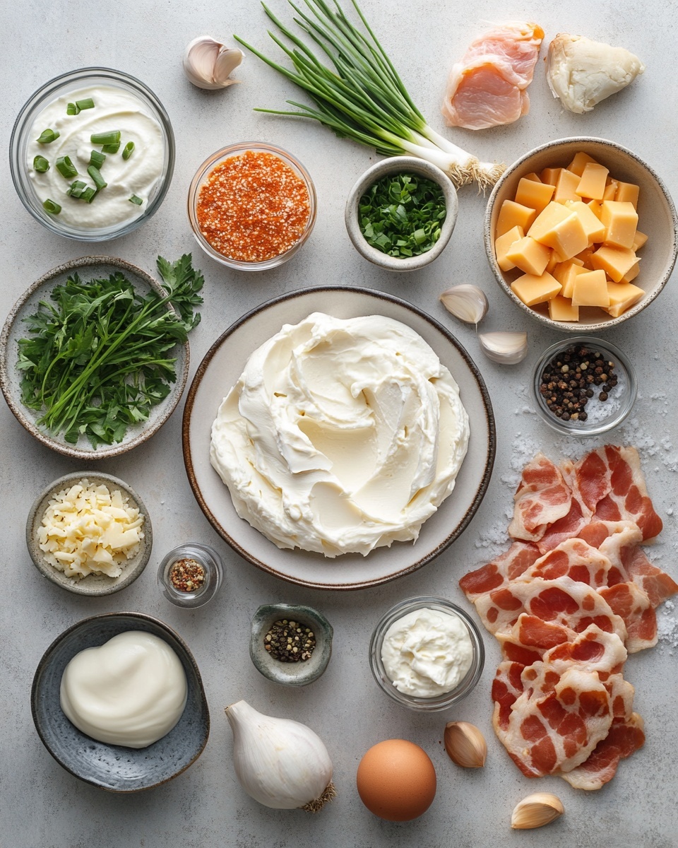 The image shows a close-up of a tray with twelve soft buns arranged in three rows of four. Each bun has a golden brown top sprinkled with crispy breadcrumbs and small pieces of green herbs. Between the buns and the bottom layer, there is a creamy, shredded chicken filling mixed with melted bright orange cheddar cheese that slightly spills out from the edges. The buns sit tightly together in a clear glass tray placed on a white marbled surface with some kitchen utensils blurred in the background. Photo taken with an iphone --ar 4:5 --v 7