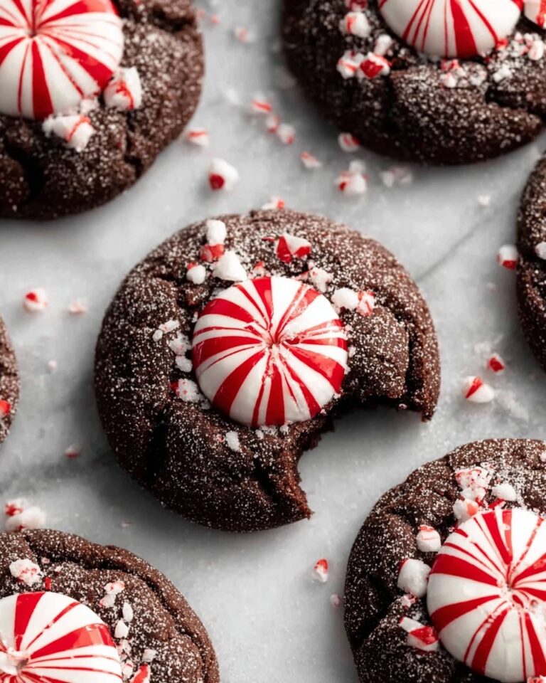 Chocolate Peppermint Kiss Cookies Recipe