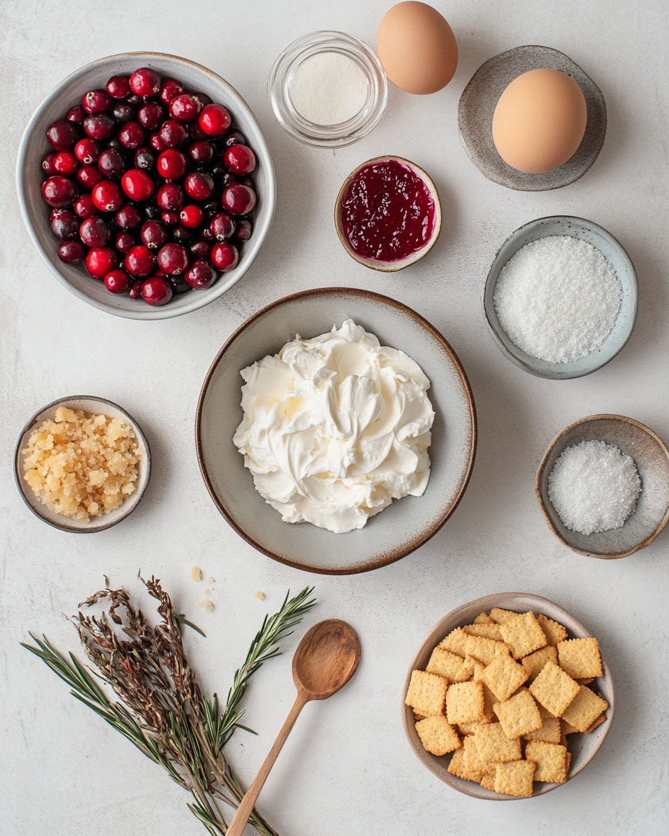 The image shows four small clear glass jars of pink cherry cheesecake, each with three layers: a bottom layer of light brown crumbly crust, a thick middle layer of creamy pink cherry filling with white swirls, and a top layer of white whipped cream topped with two bright red cherries. One jar is in the front center, with a golden spoon lifting a scoop of the pink cheesecake that has creamy white swirls and cherry pieces. Whole cherries and crumbs are scattered on a dark surface, but the background is changed to a white marbled texture. photo taken with an iphone --ar 4:5 --v 7
