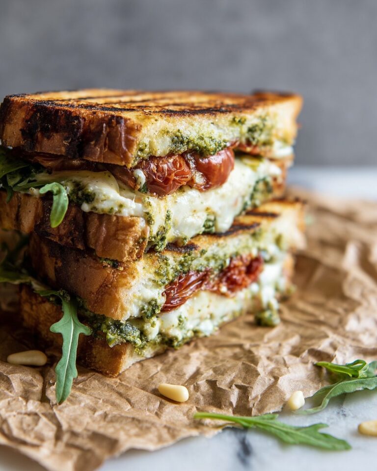 Mega Chicken Pesto Grilled Cheese Sandwich Recipe