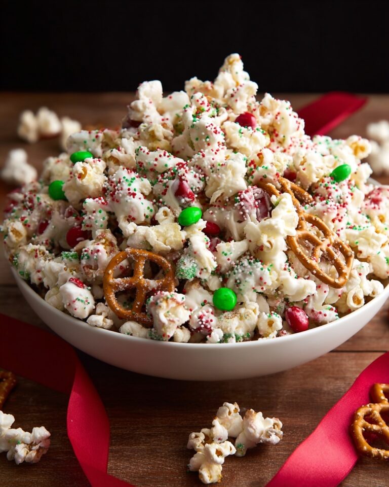 Christmas Crunch White Chocolate Popcorn Recipe