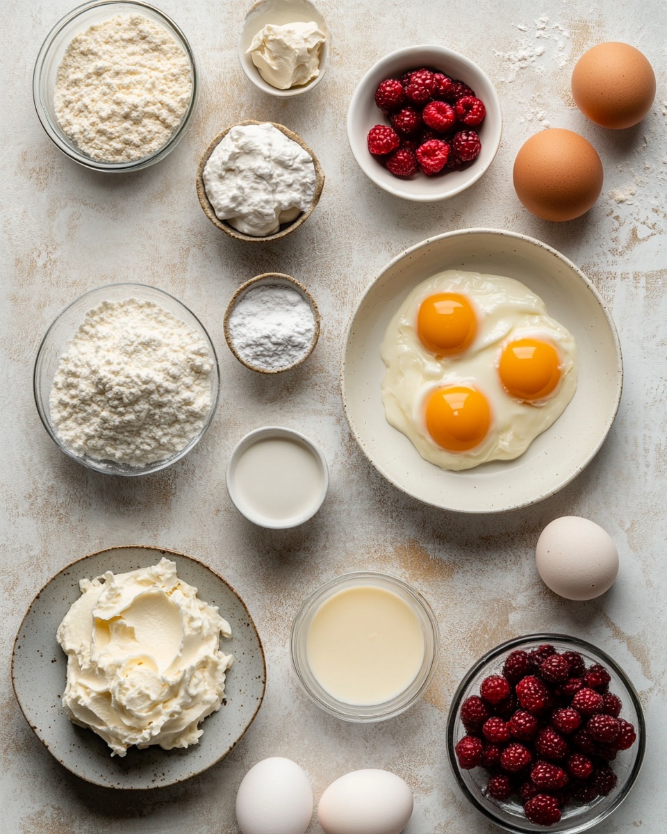 A light yellow cupcake with a soft texture and a creamy white filling in the middle is shown up close, with powdered sugar sprinkled on top and around it. The cupcake has three layers: a golden-yellow bottom part, a thick white creamy center, and a fluffy light yellow top dusted with powdered sugar. In the background, there are more similar cupcakes with white frosting on top, placed on a white marbled surface. photo taken with an iphone --ar 4:5 --v 7