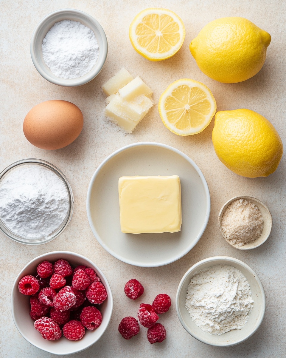 The image shows a group of round cookies with a light beige color mixed with swirls of deep red raspberry, creating a marbled look. Each cookie is topped with small white salt flakes and tiny pieces of yellow lemon zest. The cookies rest on white parchment paper on a baking tray, with a few fresh red raspberries scattered around them. The texture appears soft and slightly crumbly. The photo taken with an iphone --ar 4:5 --v 7