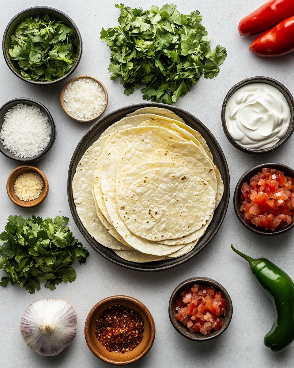The dish is a baked casserole in a white rectangular baking dish, showing a layered texture with a golden melted cheese top, speckled with bright green herbs and small pieces of purple onion. Four slices of fresh jalapeño peppers are placed evenly on the surface, adding fresh green circular shapes with visible seeds. Beneath the cheese layer, mix of cooked ingredients with shades of beige and green peeks through, suggesting a hearty and savory filling. The edges of the casserole are slightly browned, indicating it has been baked to a crisp finish. The scene is set on a white marbled texture giving a clean and bright background. Photo taken with an iphone --ar 4:5 --v 7