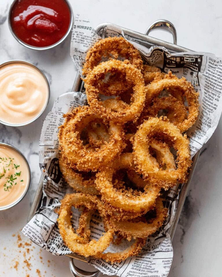 Fried Homemade Onion Rings Recipe