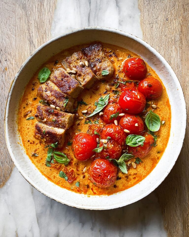 Creamy Red Pesto Chicken with Sun-Dried Tomatoes and Basil Recipe