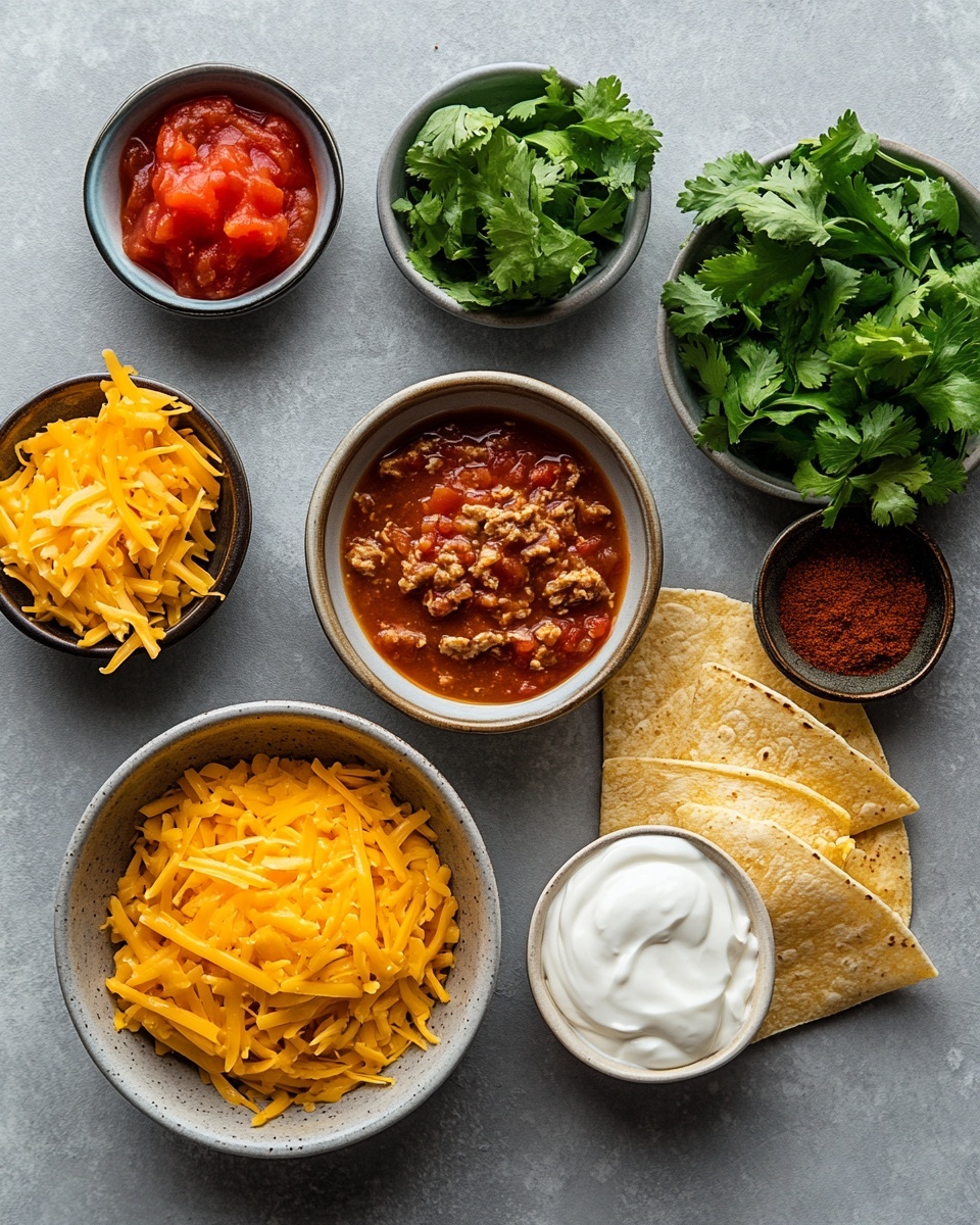 A golden-brown, crispy burrito is placed on a white plate with a white marbled texture surface. The burrito is filled with shredded, cooked meat mixed with melted white cheese, which slightly spills out from the open end. On top of the burrito, there are five thin white cream stripes running across its length evenly spaced, sprinkled with small green herb bits. To the right of the burrito, there is a small pile of fresh salsa made of red diced tomatoes, finely chopped white onions, and green herbs. Some scattered green herb pieces decorate the plate around the burrito. photo taken with an iphone --ar 4:5 --v 7