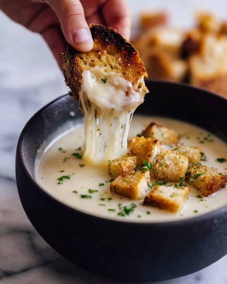 Creamy Leek and Potato Soup with Croutons and Chives Recipe