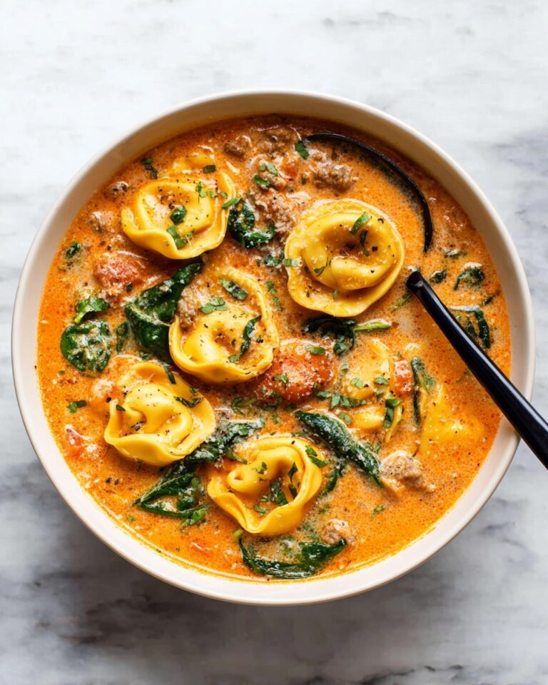 Creamy Slow Cooker Tortellini & Sausage Soup Recipe