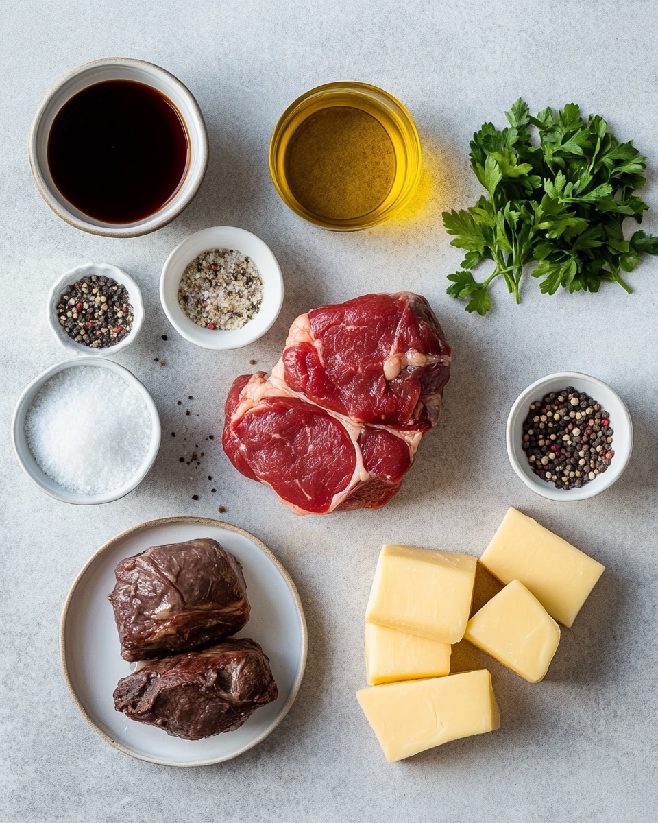 The image shows four sandwiches with shiny golden-brown buns sprinkled with small sesame seeds and bits of green herbs on top. Each sandwich has a bottom layer of shredded brown meat, which looks tender and slightly moist, topped with melted white cheese that drapes over the meat in soft, uneven layers. Fresh chopped green herbs are scattered on the cheese for a touch of color. The sandwiches rest on crumpled white paper placed on a wooden board, with a bright white marbled texture in the background. The focus is sharp on the nearest sandwich, making the others softly blurred behind it. Photo taken with an iphone --ar 4:5 --v 7