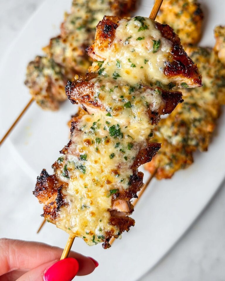 Garlic Parmesan Chicken Skewers Recipe