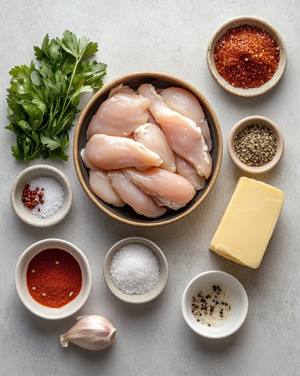 The image shows a close-up of a skewer with two layers of grilled meat, covered in a melted light yellow cheese sauce mixed with small green herb pieces. The meat layers are golden brown with some charred edges, and the cheese is creamy and bubbly with a coarse texture on top. The skewer is held by a woman's hand with red nail polish, and more skewers with similar meat layers and cheese can be seen blurred in the white plate in the background. The dish is set on a white marbled surface. photo taken with an iphone --ar 4:5 --v 7