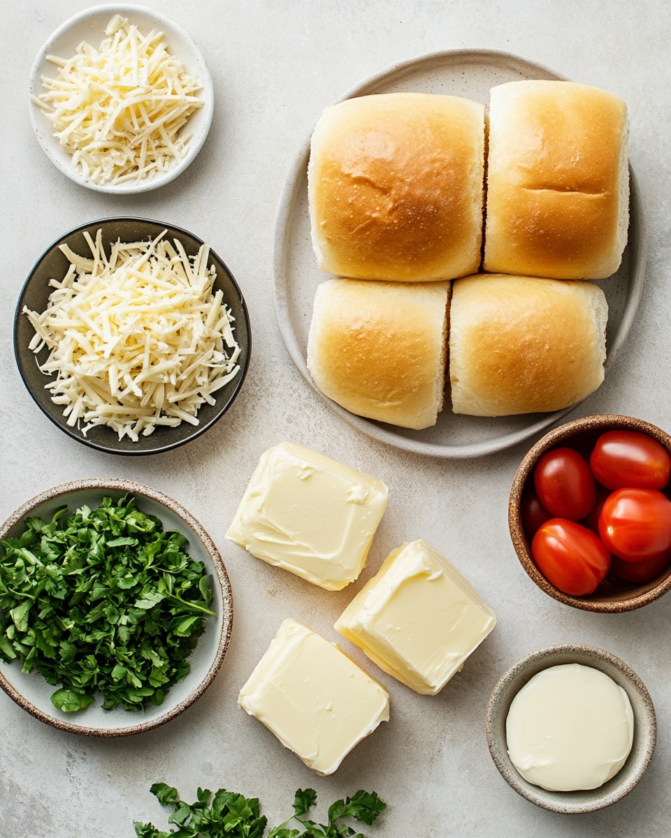 The image shows a white plate filled with small, square grilled cheese sandwiches, each piece toasted to a deep golden brown with some darker spots, and melted cheese oozing out slightly from the sides. The sandwiches are stacked in a casual pile on the right side of the plate. On the left side, there is a small white bowl filled with a creamy white dipping sauce speckled with black pepper and herbs. The plate sits on a soft light purple cloth on a white marbled surface. photo taken with an iphone --ar 4:5 --v 7