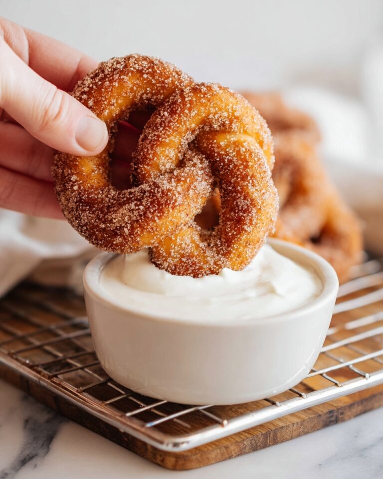 Cinnamon Sugar Soft Pretzels with Cream Cheese Dip Recipe