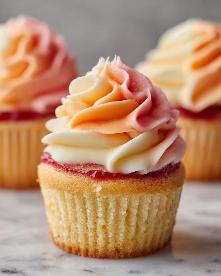Mango Strawberry Sunset Cupcakes Recipe