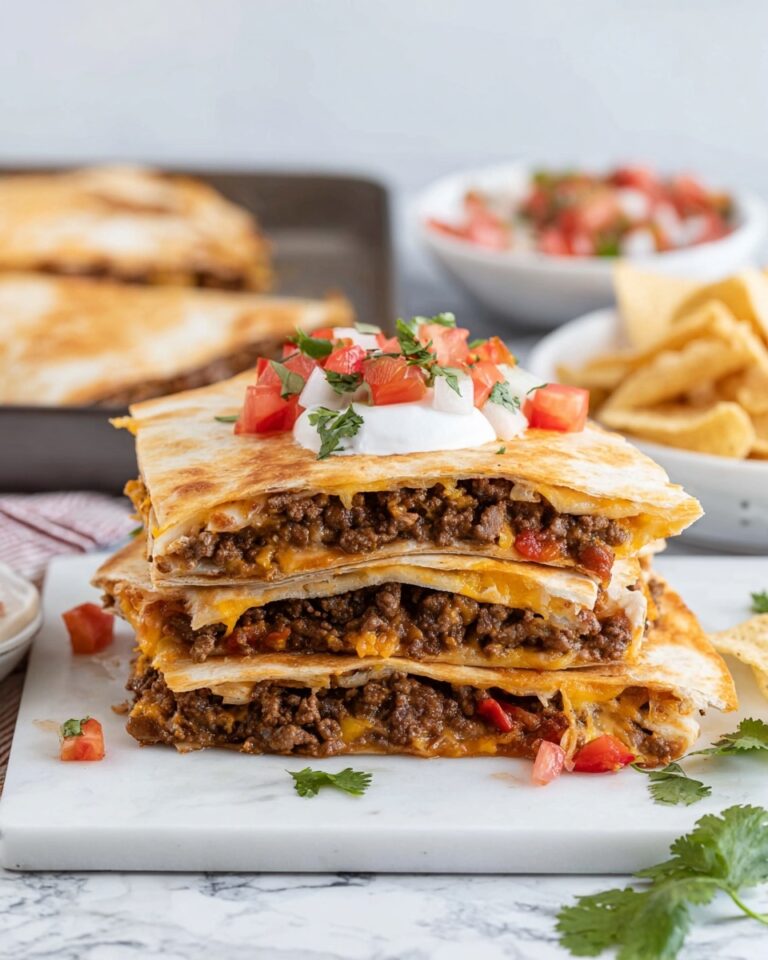 Sheet Pan Tacos with Ground Beef, Cheese, and Pico de Gallo Recipe
